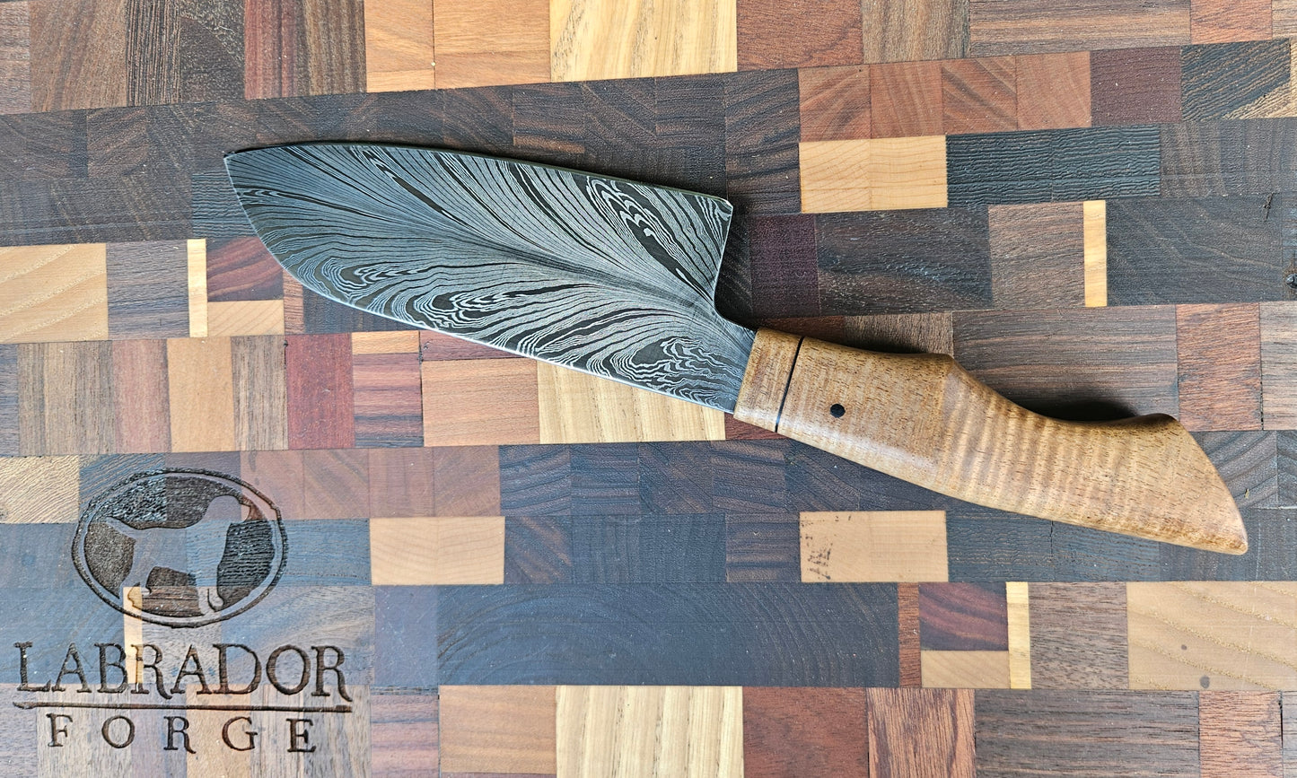 6" Feather Damascus Santoku